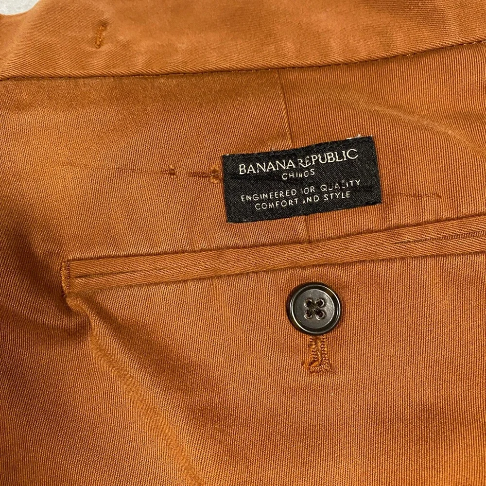 Banana Republic Rapid Movement Chinos Mens 34x34 Orange Slim Fit Pants